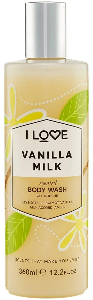 I Love Signature Collection Vegan Cleansing Vanilla Milk Kūno prausiklis, 360 ml