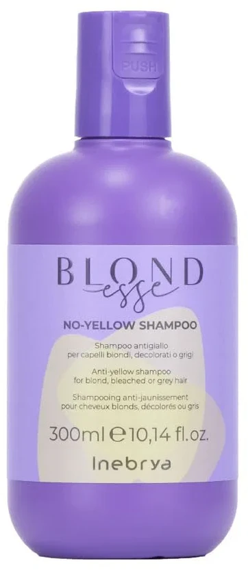 Inebrya BLONDesse No-Geltona Šampūnas geltonus tonus neutralizuojantis plaukų šampūnas, 300 ml