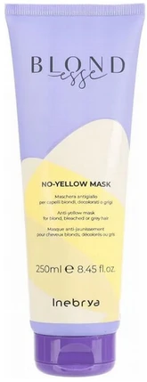 Inebrya Blondesse No Geltona Mask geltonus tonus neutralizuojanti plaukų kaukė, 250 ml