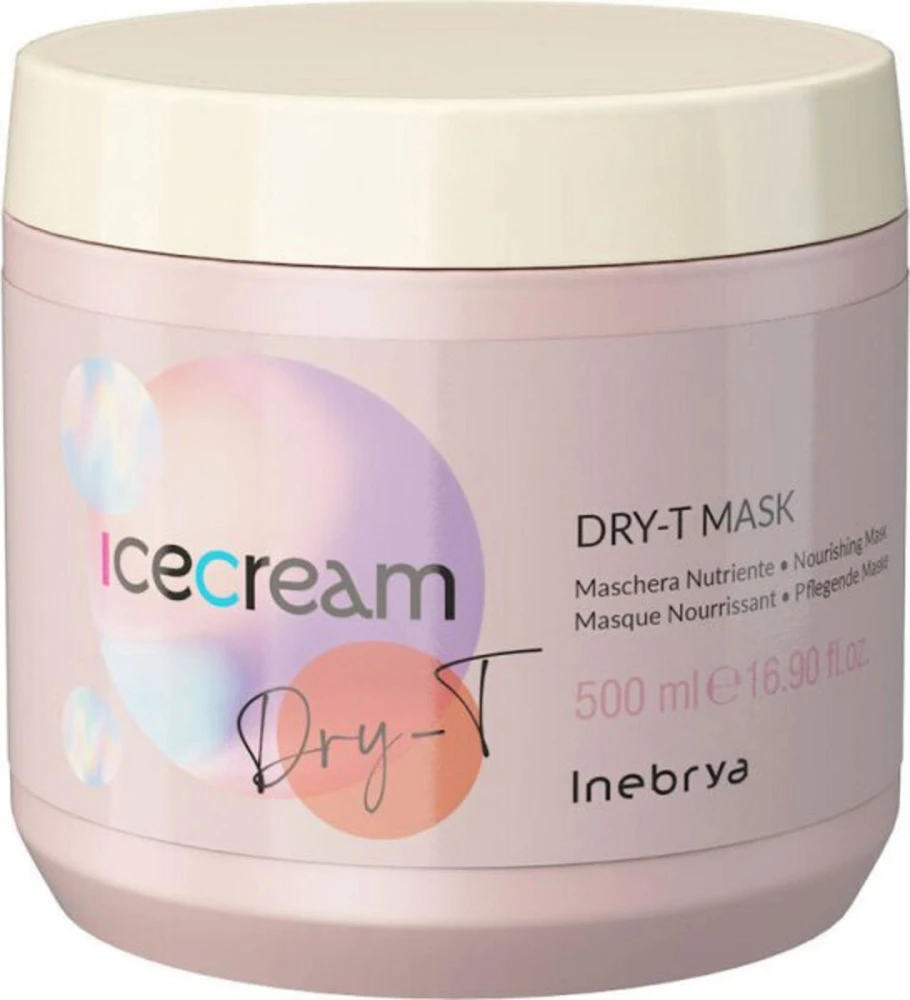 Inebrya Ice Kreminis Dry-T Mask maitinamoji plaukų kaukė, 500 ml