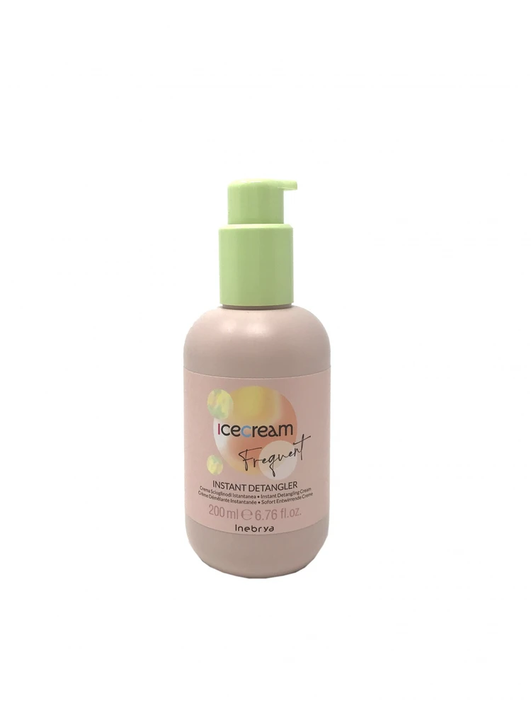 Inebrya Ice Kreminis Frequent Instant Detangler Leave-in nenuplaunamas kremas nepaklusniems plaukams, 200 ml