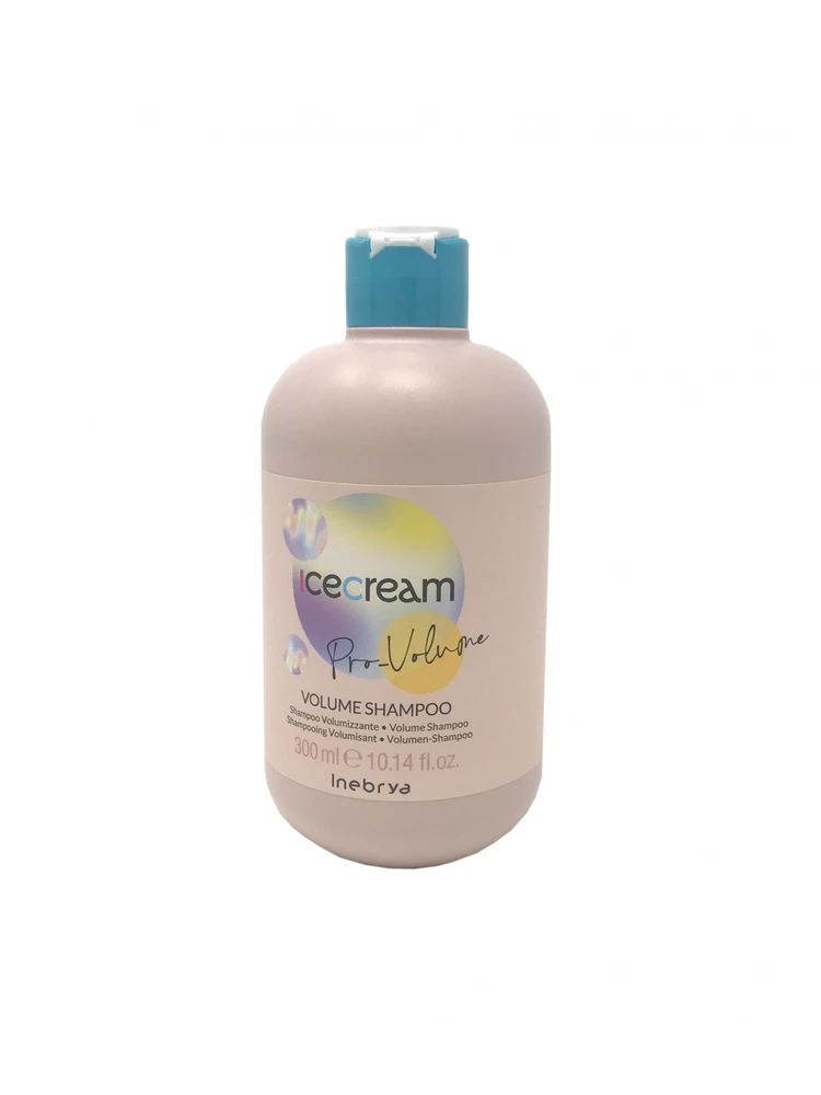 Inebrya Ice Kreminis Pro-Volume Volume Šampūnas apimties suteikiantis plaukų šampūnas, 300 ml