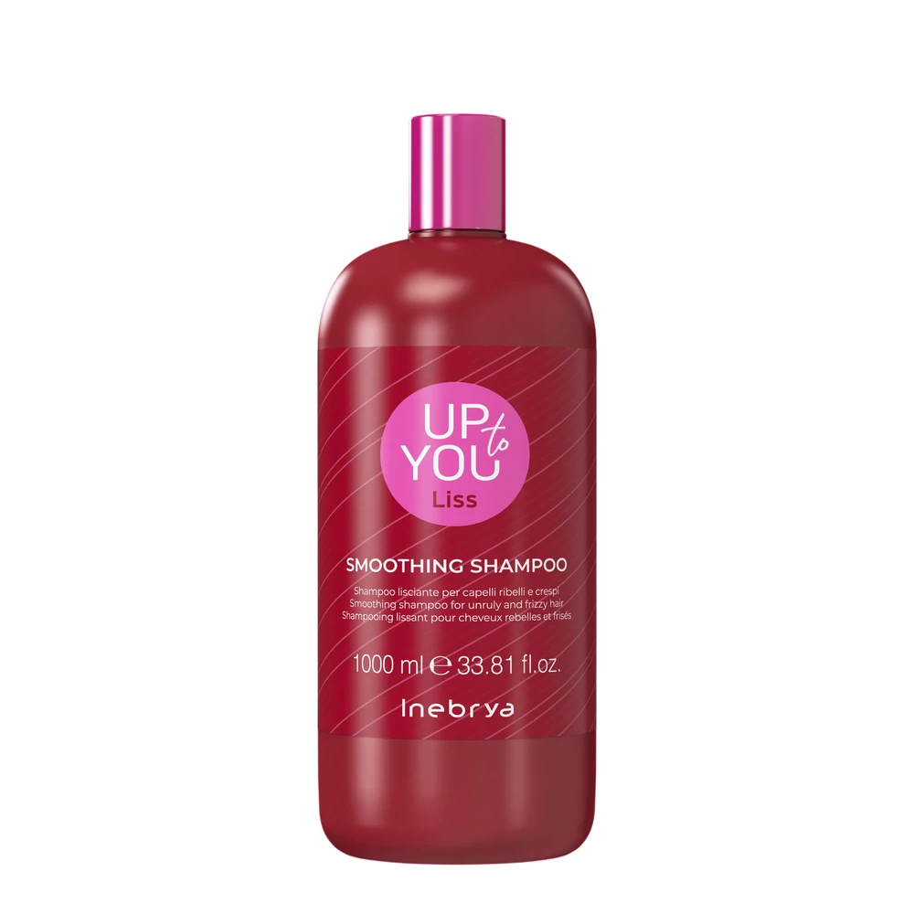 Inebrya Up To You Liss Smoothing Šampūnas glotninantis šampūnas nepaklusniems / besišiaušiantiems plaukams, 1000 ml