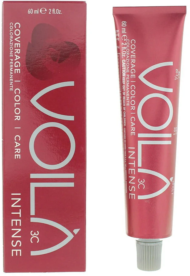 „Intercosmo Voila 3C Intense“ ilgalaikiai plaukų dažai, 3.00 tamsiai Viduržemio jūros ruda spalva, 60 ml