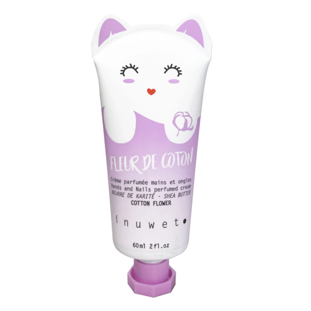 Inuwet Fleur de Coton Vegan maitininantis & Softening Hand & Nail Kreminis Floral, 60 ml