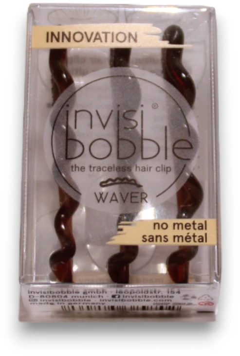 Set Trio InvisiBobble Waves Plaukų sagtukas Pretty Dark, 3 pcs