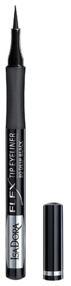 IsaDora Flex Tip Liquid Akių apvadas 80 Deep Juodas, 1 ml