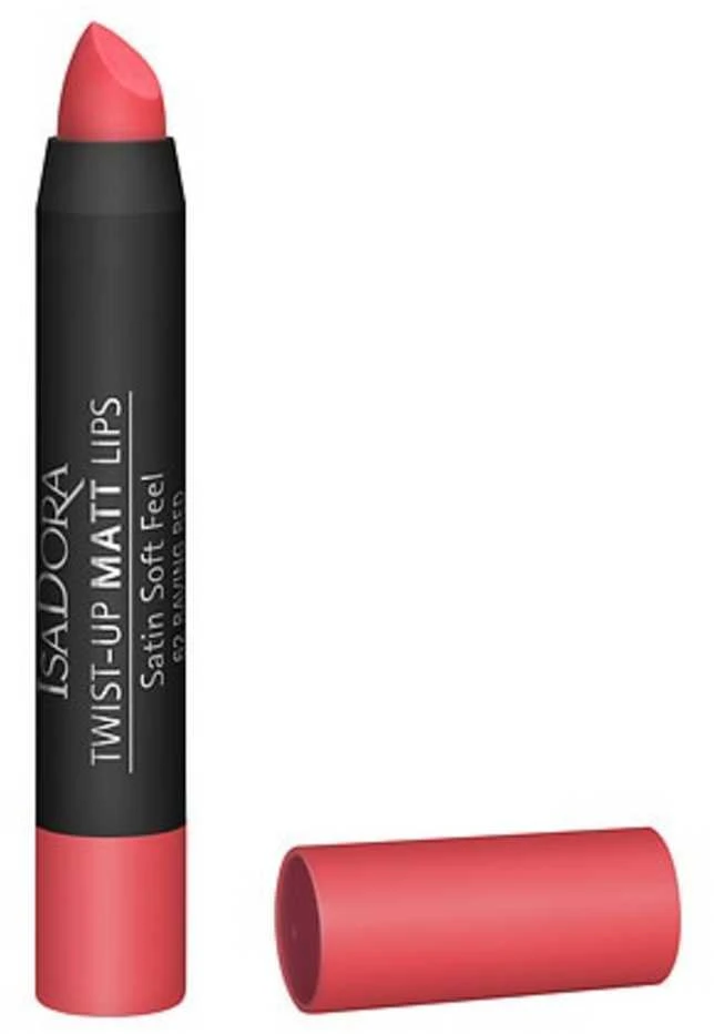 IsaDora Twist-Up Matte Kreminis Lipstick 62 Raving Raudona 3.3 g