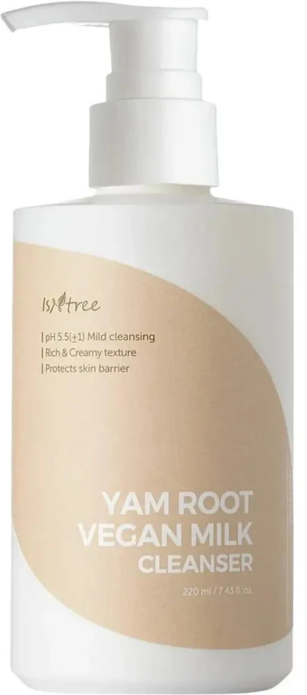 Isntree Yam Root Vegan Milk Valiklis valomasis pienelis veidui, 220 ml