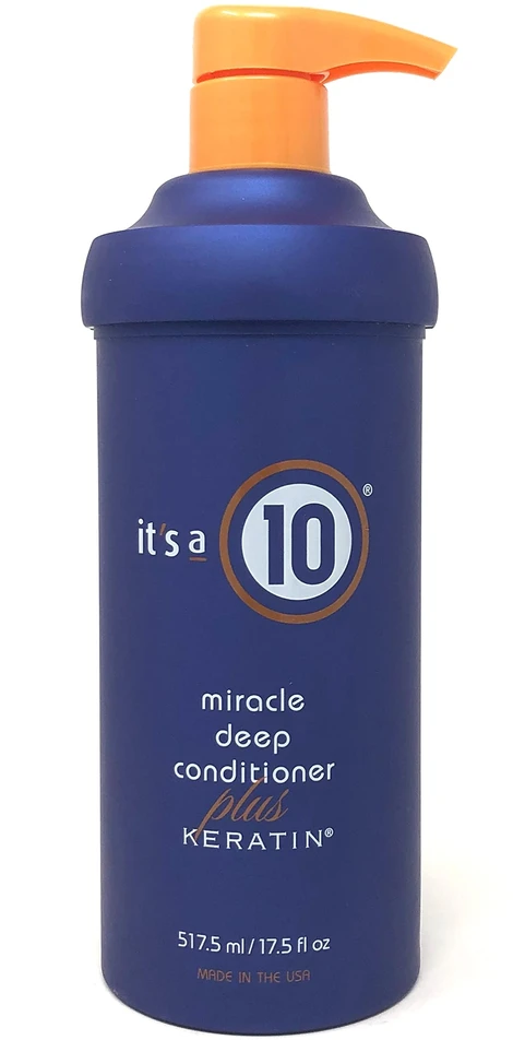 Its A 10 Tai 10 stebuklų „Deep Plus“ keratino plaukų kondicionierius atkuriantiems plaukams, 517,5 ml