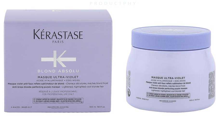 Kérastase Blond Absolu Masque Ultra-Violet geltonus atspalvius neutralizuojanti plaukų kaukė, 500 ml