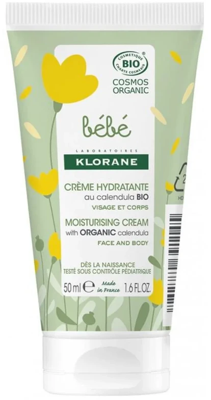 Klorane Bebe Bio Moisturising Kreminis, 50 ml