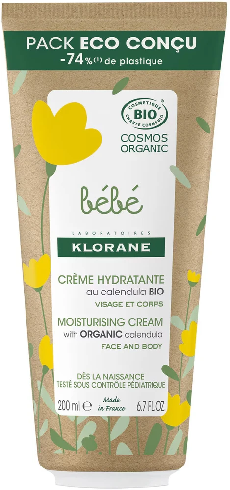 Klorane Organic Baby Moisturizing Kreminis, 200 ml