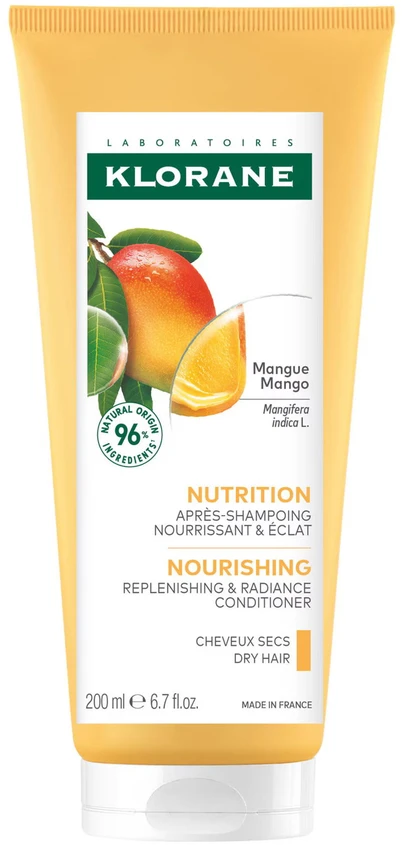 Klorane Mango Conditioner maitinantis kondicionierius sausiems plaukams, 200 ml