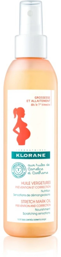 Klorane Mum Anti-Stretch Marks Massage Oil, 200 ml