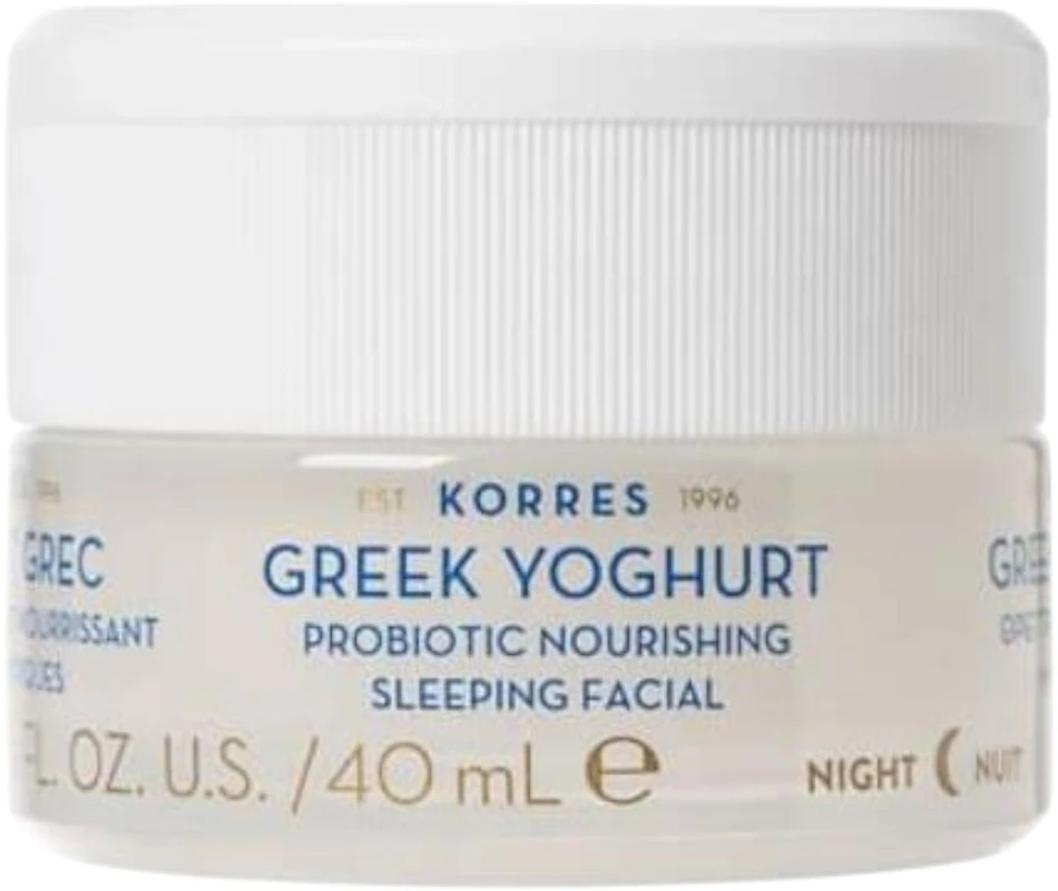 Korres graikiško jogurto maitinamasis kūno kremas veidui naktį, 40 ml