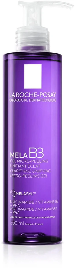 La Roche Posay Mela B3 Micro-Peeling Gel Reiniger gelinis veido valiklis odos atspalviui išlyginti, 200 ml