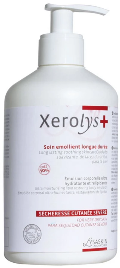 Lab Lysaskin Xerolys+ Urea Emollient Body Emulsion For Face & Body Daily, 500 ml
