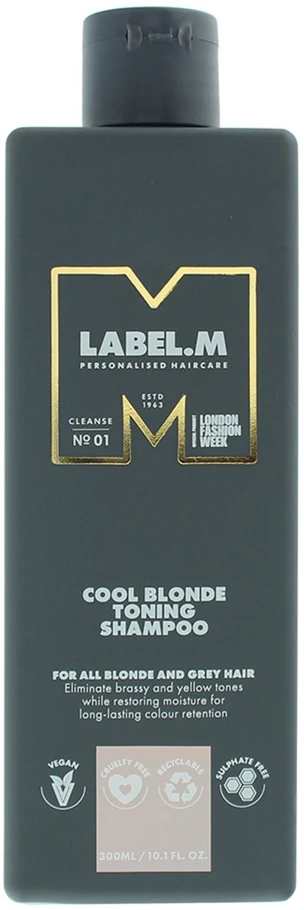Label.m Cool Skirtas šviesiems plaukams Toning Šampūnas, 300 ml