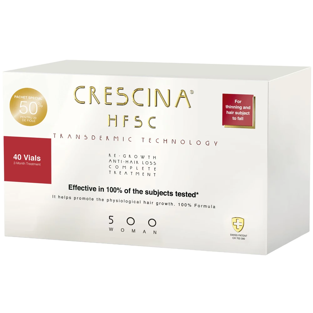 Labo Crescina Transdermic HFSC 500 For Growth Stimulation Ampoules Treatment Serum For Scalp For Women 20 + 20 vnt. 3.5 ml