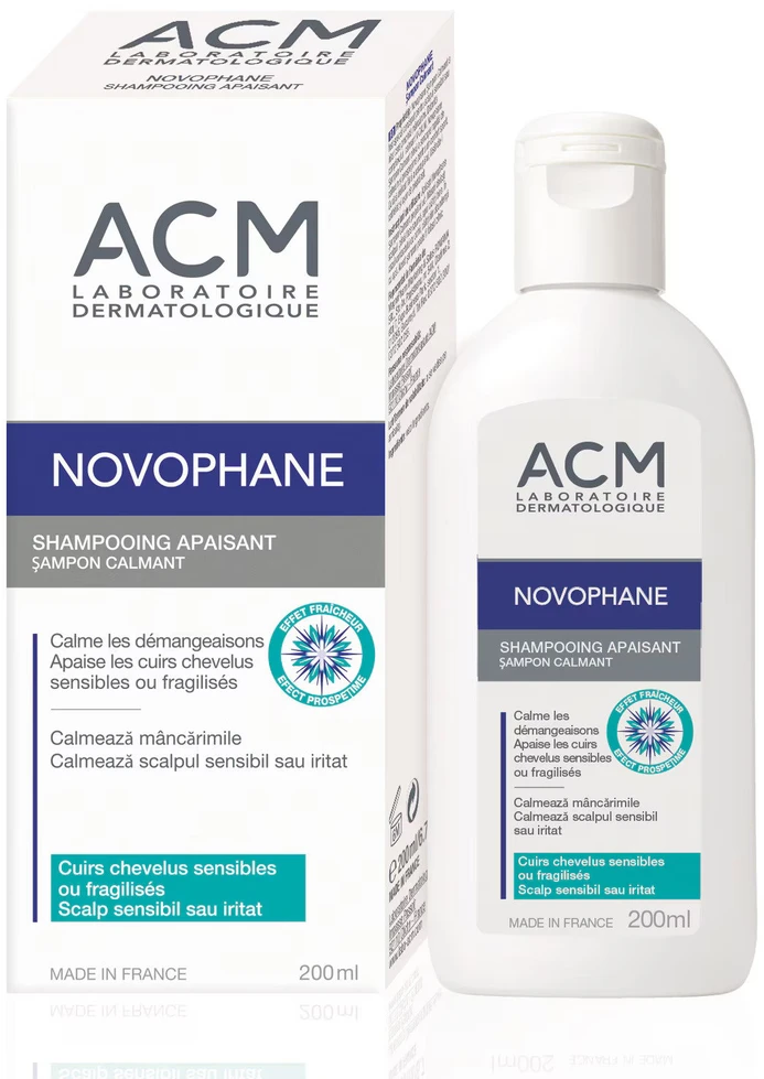 Laboratoire ACM Novophane Panthenol Hair Treatment Šampūnas raminantis jautriai galvos odai, 200 ml
