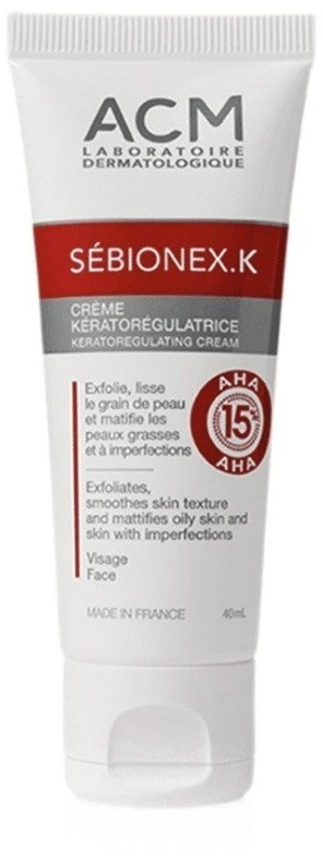 ACM Keratoreguliuojantis kremas problemiškai odai su AHA rūgštimis Sébionex K (keratoreguliuojantis kremas) 40 ml