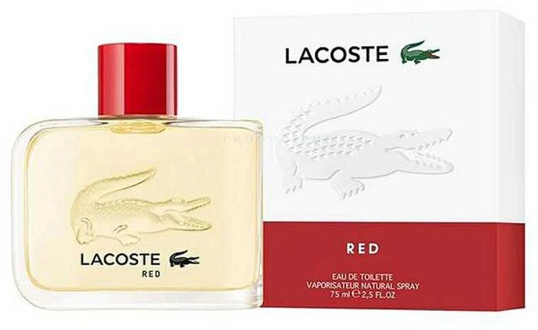 Lacoste Raudona EDT tualetinis vanduo vyrams, 75 ml