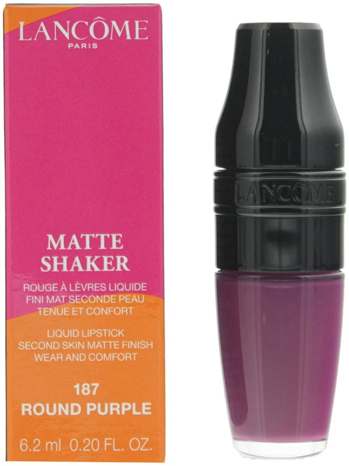 Lancome Matte Shaker Liquid Lipstick skysti lūpų dažai 187 Round Violetinė 6.2 ml