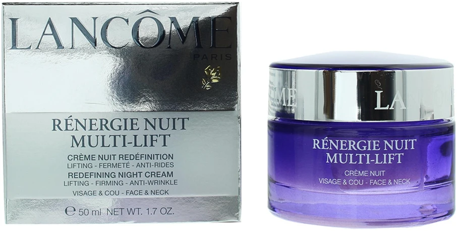 Lancome Renergie Nuit Multi-Lift Redefining Night Kreminis stangrinamasis naktinis veido kremas, 50 ml
