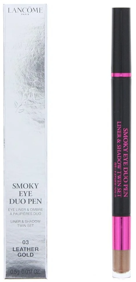 Lancome Smoky Eye Double-Ended Liquid Akių apvadas & Kreminis Eyeshadow Pieštukas 2-In-1 03 Leather Gold 0.5 g