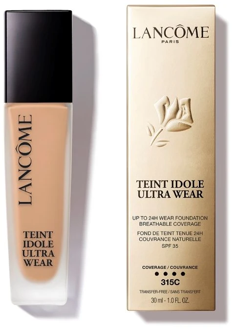 „Lancôme Matte Make-up SPF 35 Teint Idole Ultra Wear“ (makiažo pagrindas), 30 ml, 315C - 03 rausvai geltonas Diaphane