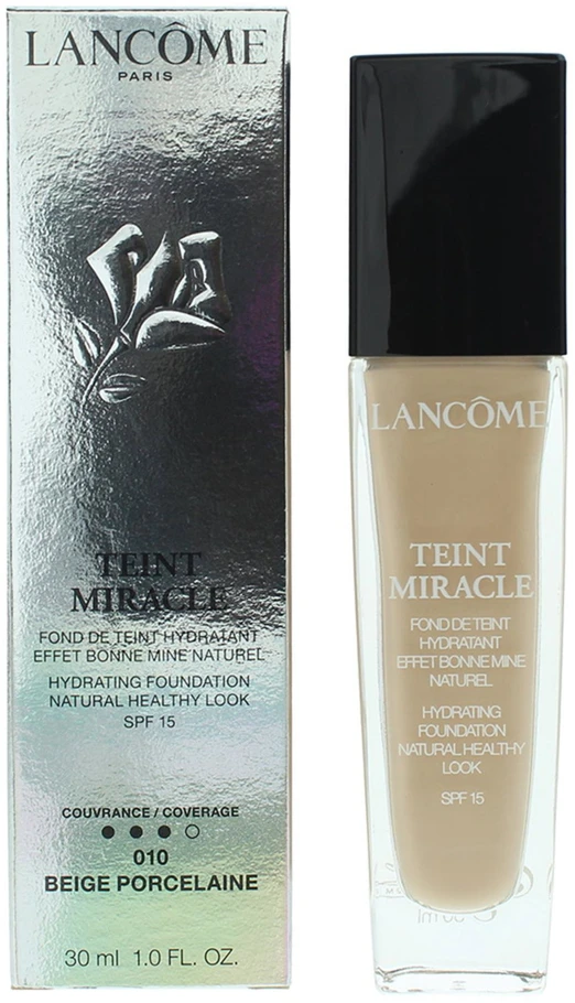 Lancôme Teint Miracle 010 Beige Porcelaine Makiažo pagrindas, 30 ml