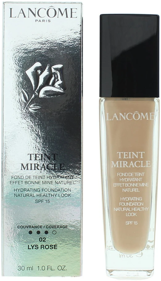 Makiažo pagrindas Lancome Teint Miracle N° 02 Lys rosé SPF15, 30 ml