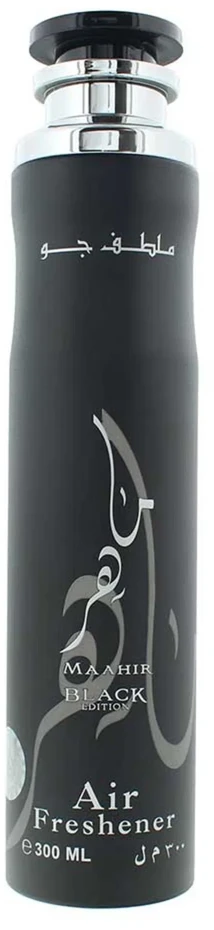 „Lattafa Maahir Juodas Edition“ rytietiško medienos kvapo kambario oro gaiviklis, 300 ml