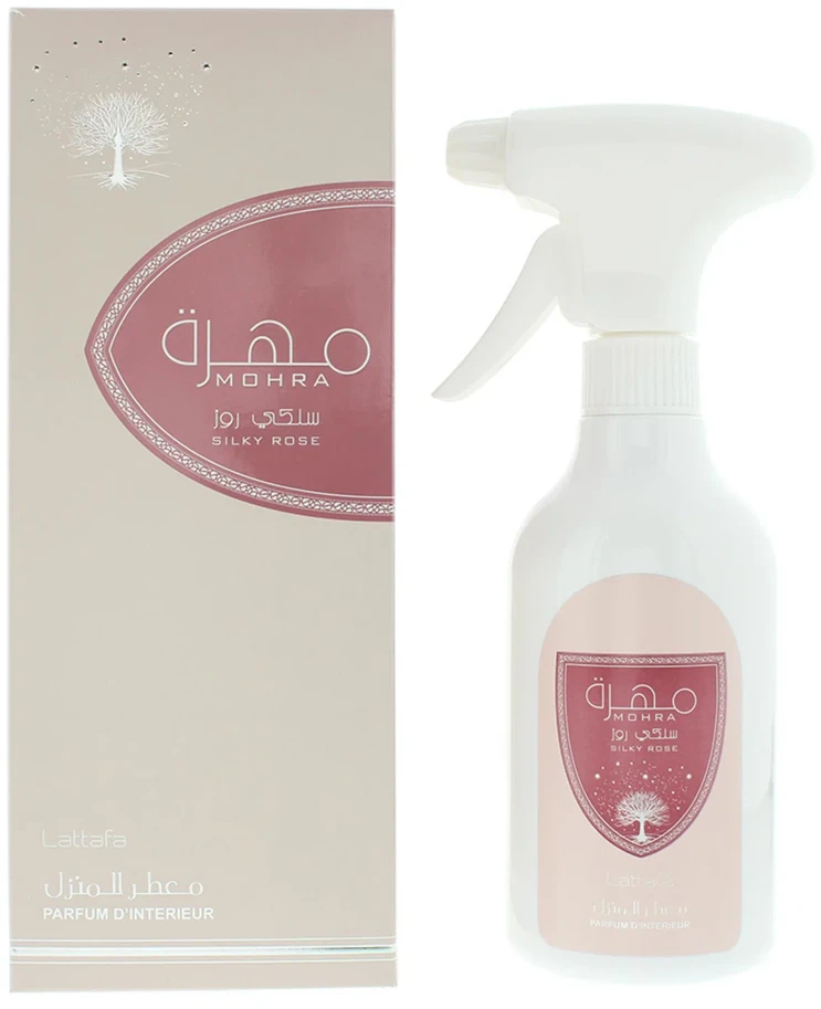 Lattafa Mohra Silky Rose Silky Rose Room Purškiklis, 450 ml