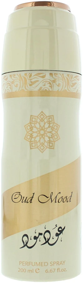 Lattafa Oud Mood Perfumed Purškiklis parfumuotas dezodorantas, 200 ml