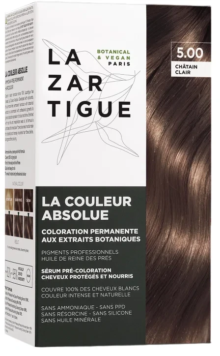 Lazartigue, La Couleur Absolue, Permanent Hair Dye, 5.00 Light Chestnut, 143 ml