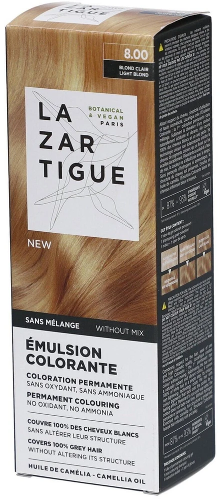 Lazartigue La Couleur Absolue Permanent Hair Dye 8.00 Light Blond, 60 ml