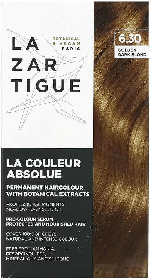 Lazartigue La Couleur Absolue Permanent Hair Dye 6.30 Golden Dark Blond, 143 ml