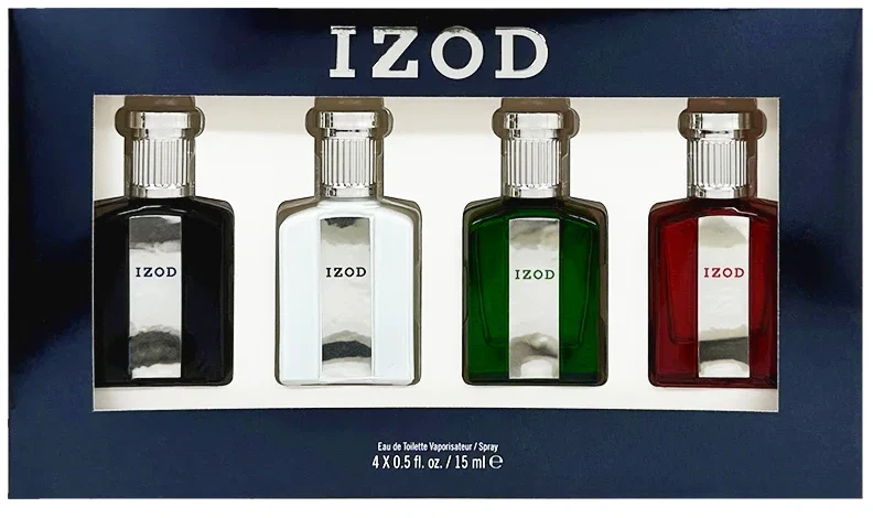 Legacy Set Izod: Baltas Eau De Toilette For Men, 15 ml + Žalias Eau De Toilette For Men, 15 ml + Raudona Eau De Toilette For Men, 15 ml + Mėlyna Eau De Toilette For Men, 15 ml
