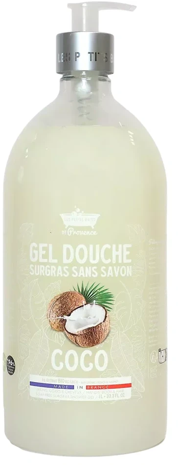 Les Petites Bains de Provence Coconut Dušo želė For Sensitive Skin, 1000 ml