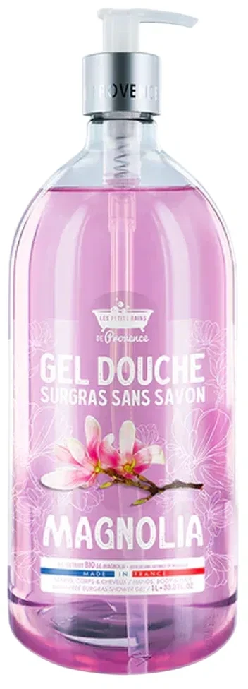Les Petites Bains de Provence Magnolia Dušo želė For Body Face & Hair For Sensitive Skin, 1000 ml