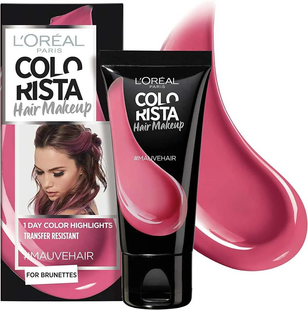 L'Oreal Paris Colorista plaukų makiažo pusiau ilgalaikiai plaukų dažai #MAUVEHAIR, 30 ml