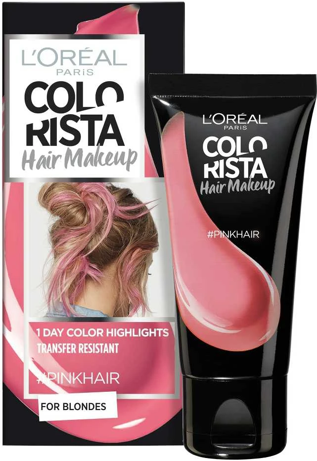 L'Oreal Paris Colorista plaukų makiažo pusiau ilgalaikiai plaukų dažai #PINKHAIR, 30 ml