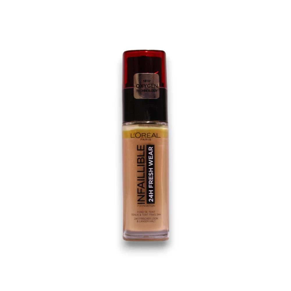 L’Oréal Paris Make-Up Designer Ineutralfaillible Founeutraldationeutral 300 Ambre/Amber Buteliukas su pompa Skystis