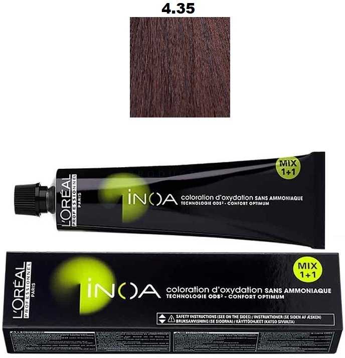 L‘Oreal Professionnel iNOA plaukų dažai 60ml - 4.35