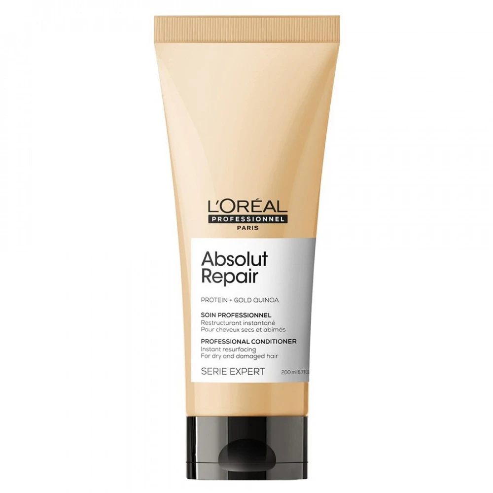 L'Oreal Professionnel Serie Expert Absolut Repair Protein + Gold Quinoa plaukų kondicionierius akimirksniu atkuriantis, 200 ml