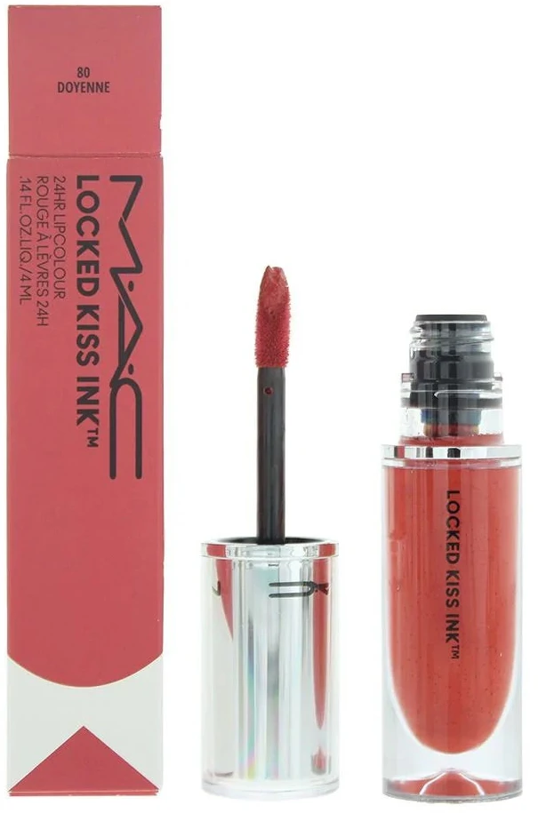 MAC Locked Kiss Ink 24HR skysti lūpų dažai #80 Doyenne, 4 ml