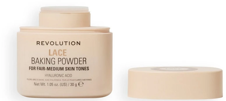 „Makeup Revolution“ kepimo pudros skaistinanti biri fiksuojanti pudra „Lace“, 30 g