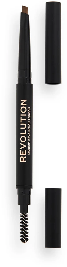 Makeup Revolution Duo Brow Definer Pieštukas Eyebrow Kreminis Pieštukas & 2-In-1 šviesiai rudas 0.25 g